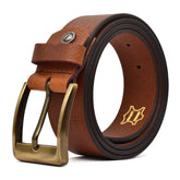 Men Slim Leather Casual Belt Art 1003 TAN